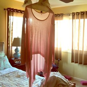 Lulu Lemon Asymmetrical Pink Sweater